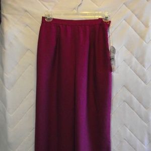 Talbots Petite 100% Silk Magenta Pants
